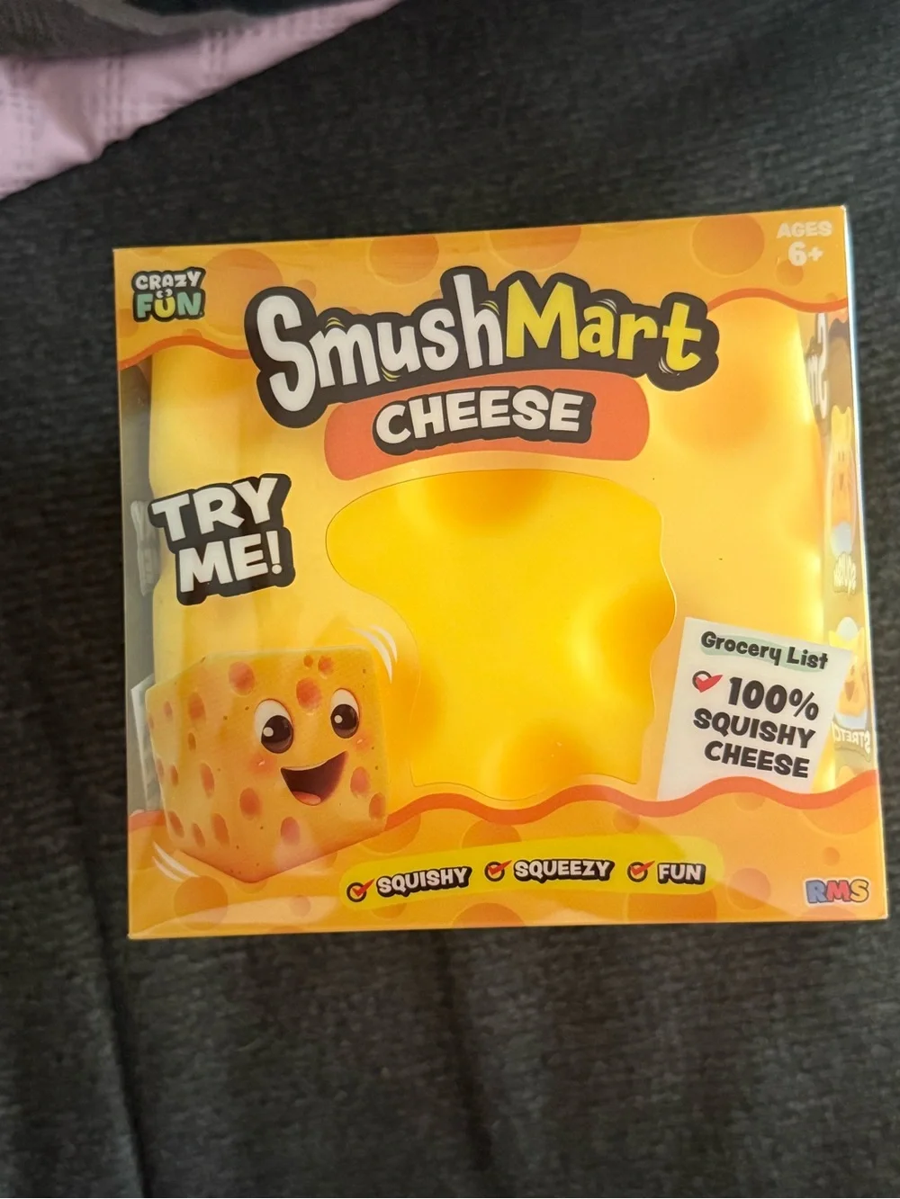 Cheese Squishy Toy - Yellow